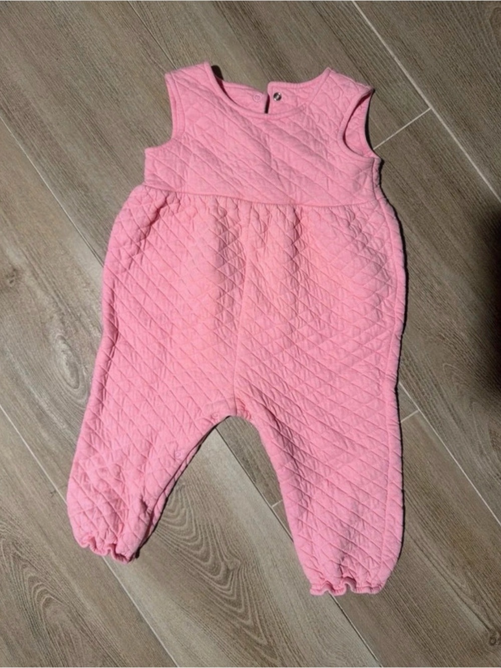 The Beaufort Bonnet Company Pink Rebecca Quilted Sleeveless Romper